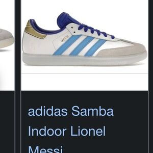 Adidas Samba Indoor Sneakers - White, Blue, Gold